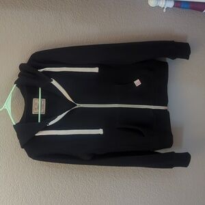 Women's black zip up hoodie, large